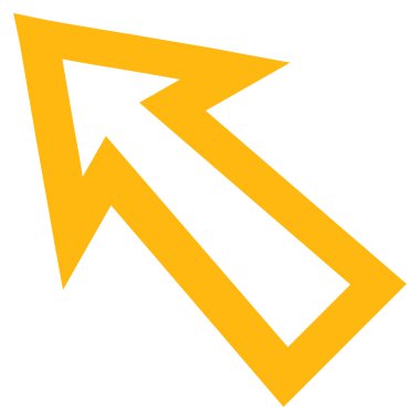 Kontur vektör simge kadar sol ok