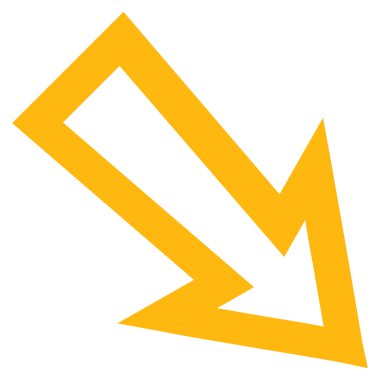 Anahat vektör simgesi doğru aşağı ok