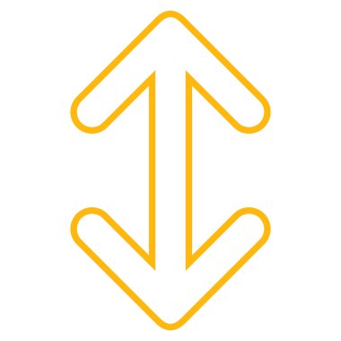 Oklar dikey anahat vektör simgesi ters çevir