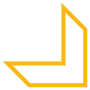 Kontur vektör simgesi aşağı ok ucu