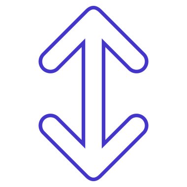 Oklar dikey ince çizgi vektör simgesi ters çevir