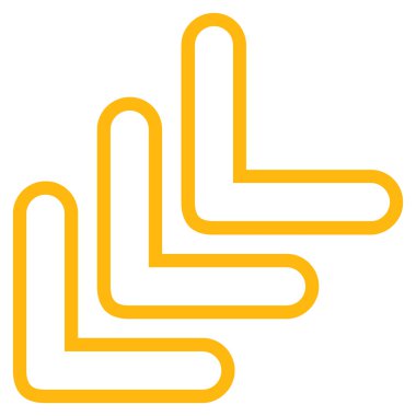 Üçlü işaretçi kontur vektör simgesi yaptı