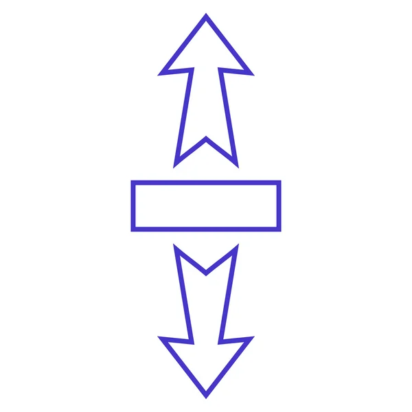 Στρετς βέλη περίγραμμα κάθετα εικονίδιο του φορέα — Διανυσματικό Αρχείο