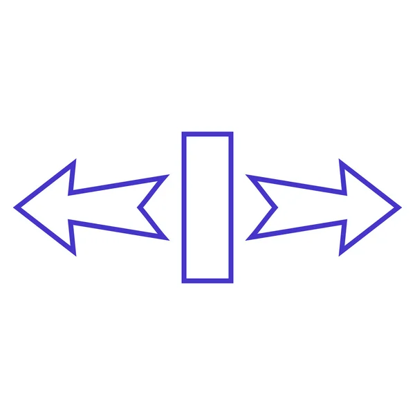 Flèches extensibles Horizontalement AVC vecteur Icône — Image vectorielle