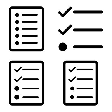 Liste düz vektör simgeler