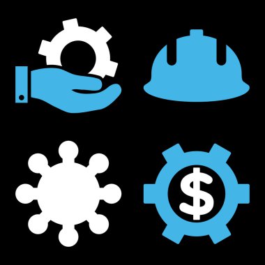 Geliştirme düz vektör simgeler