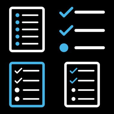 Liste düz vektör simgeler