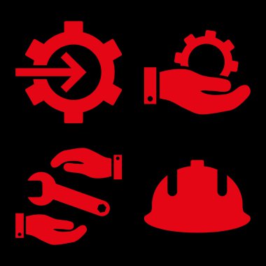 Geliştirme düz vektör simgeler