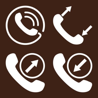 Telefon görüşmesi düz vektör simgeler
