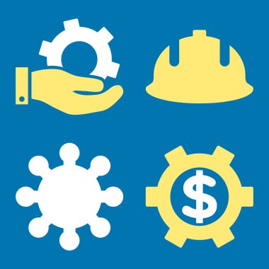 Geliştirme düz vektör simgeler