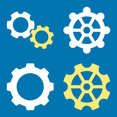 Vites düz vektör simgeler