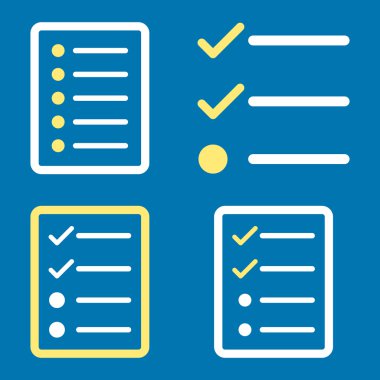 Liste düz vektör simgeler