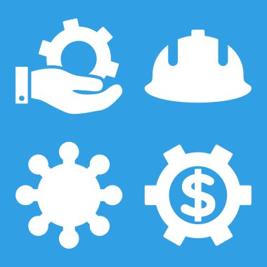 Geliştirme düz vektör simgeler