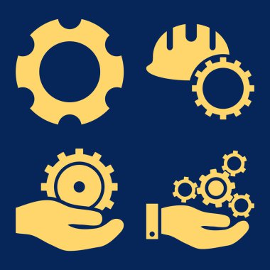 Geliştirme düz vektör simgeler