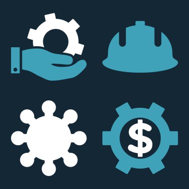 Geliştirme düz vektör simgeler