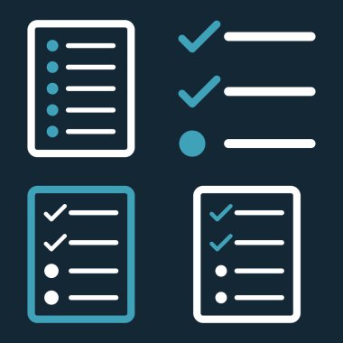 Liste düz vektör simgeler