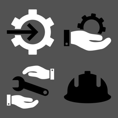 Geliştirme düz vektör simgeler