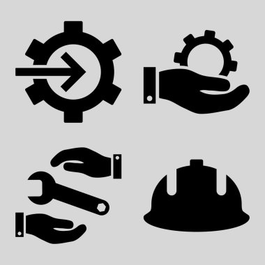 Geliştirme düz vektör simgeler