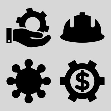 Geliştirme düz vektör simgeler