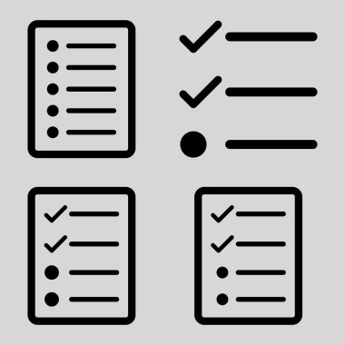 Liste düz vektör simgeler