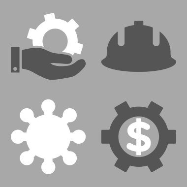 Geliştirme düz vektör simgeler