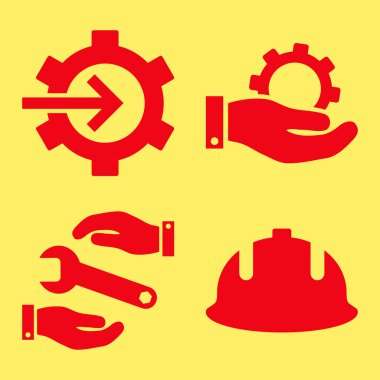 Geliştirme düz vektör simgeler