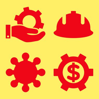 Geliştirme düz vektör simgeler