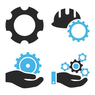 Geliştirme düz vektör simgeler