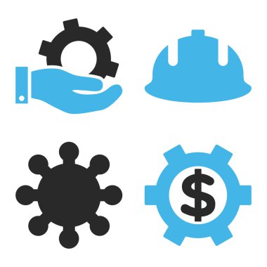 Geliştirme düz vektör simgeler