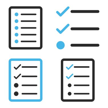 Liste düz vektör simgeler