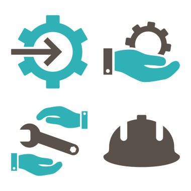 Geliştirme düz vektör simgeler