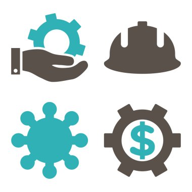 Geliştirme düz vektör simgeler