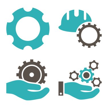 Geliştirme düz vektör simgeler