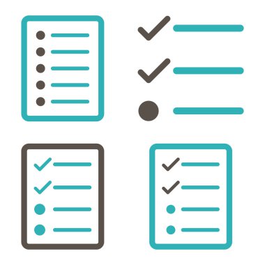 Liste düz vektör simgeler