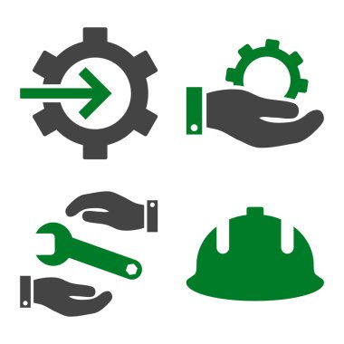 Geliştirme düz vektör simgeler