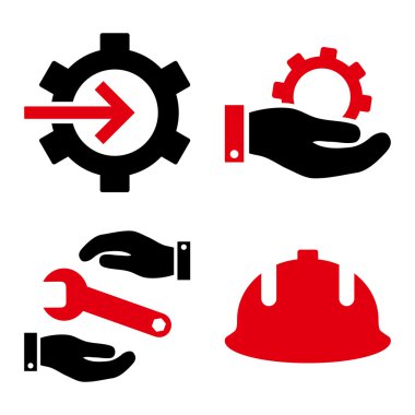 Geliştirme düz vektör simgeler