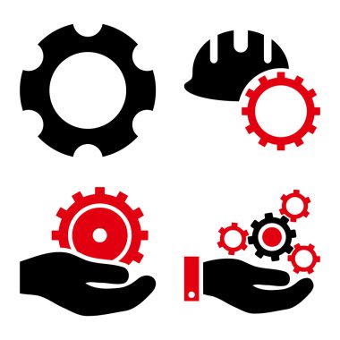 Geliştirme düz vektör simgeler