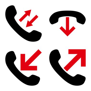 Telefon görüşmesi düz vektör simgeler