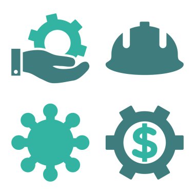 Geliştirme düz vektör simgeler