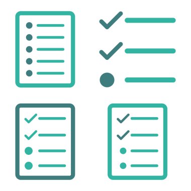 Liste düz vektör simgeler