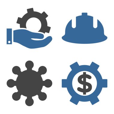 Geliştirme düz vektör simgeler