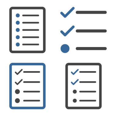 Liste düz vektör simgeler