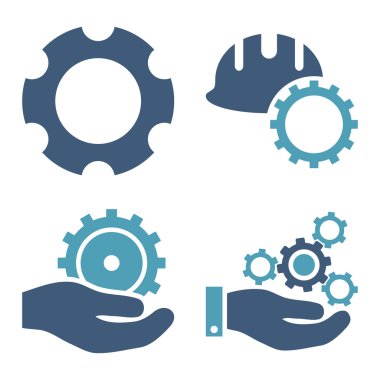 Geliştirme düz vektör simgeler