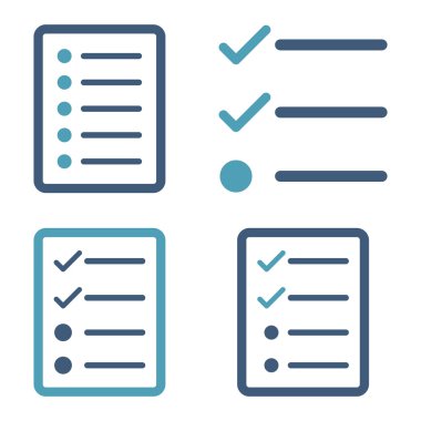 Liste düz vektör simgeler