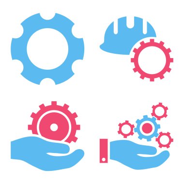 Geliştirme düz vektör simgeler