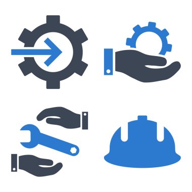 Geliştirme düz vektör simgeler