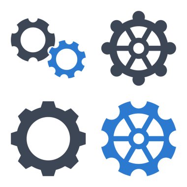 Vites düz vektör simgeler