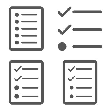 Liste düz vektör simgeler