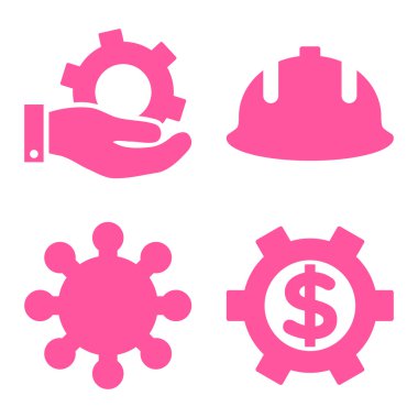 Geliştirme düz vektör simgeler