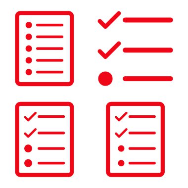 Liste düz vektör simgeler